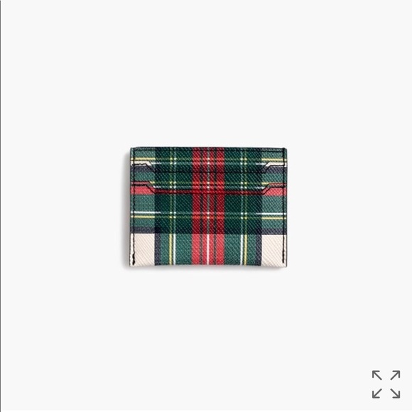 J. Crew Handbags - NWT! J. Crew Leather card case in tartan